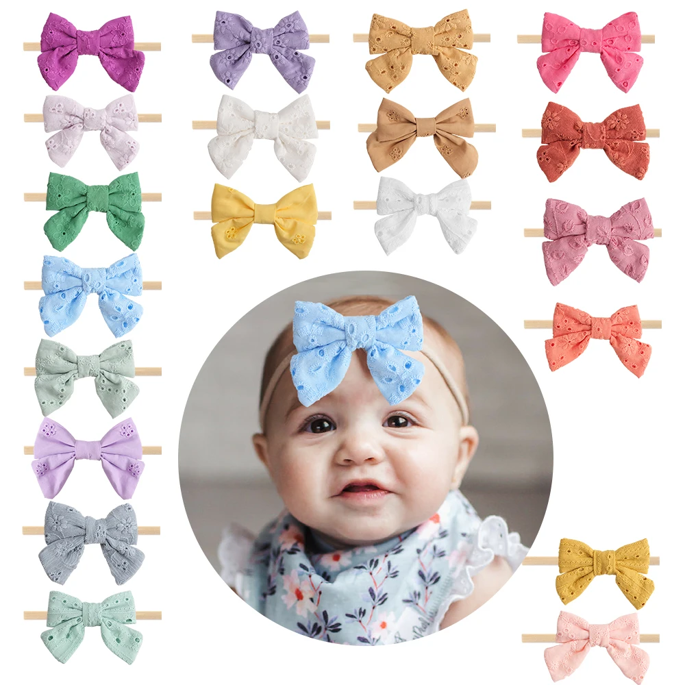 

Повязка на голову эластичная однотонная для новорожденных девочек