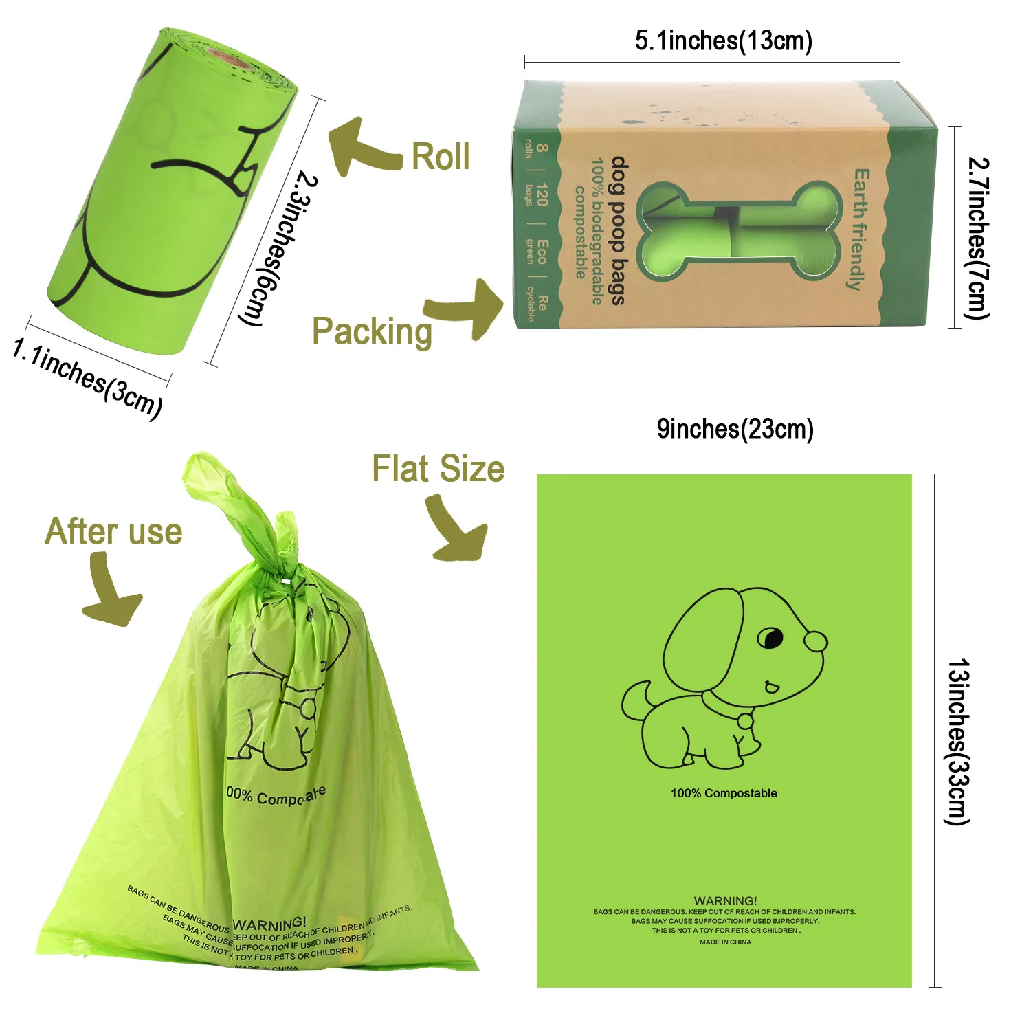 

Dog Cat Poop Bag Biodegradable Waste Bag For Dogs Cats Disposable Pet Garbage Bag Outdoor Clean Waste Bags Pet Clean Supplies