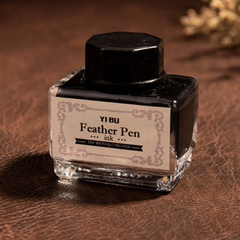 

Vintage Quill Feather Dip Pen Fountain Pens Writing Ink 5 Nibs Luxury Gift Box Calligraphy Set Stationery School Supplies