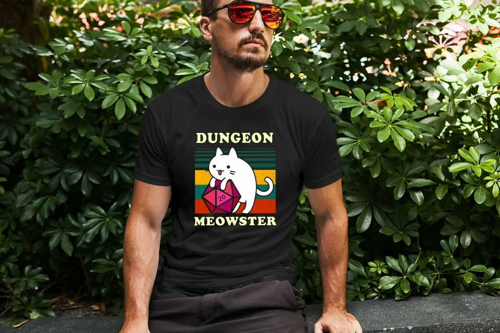 Подарочная футболка на день рождения Dungeon Meowster|Мужские футболки| |