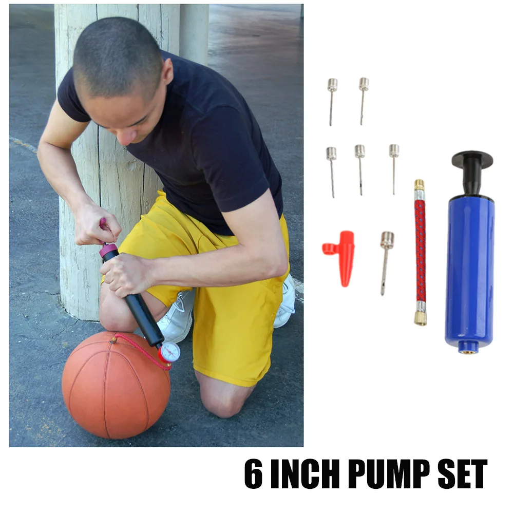 

Portable Tire Ball Pump Portable Air Inflator Multifunctional 6 inch Bicycle for Indoor Exercise Sport Ornament