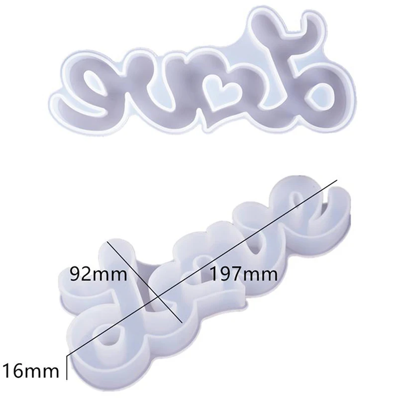 

DIY Crystal Epoxy Resin Mold Mother's Day Love Mother English Letter Holiday Love Mirror Silicone Mold For Resin