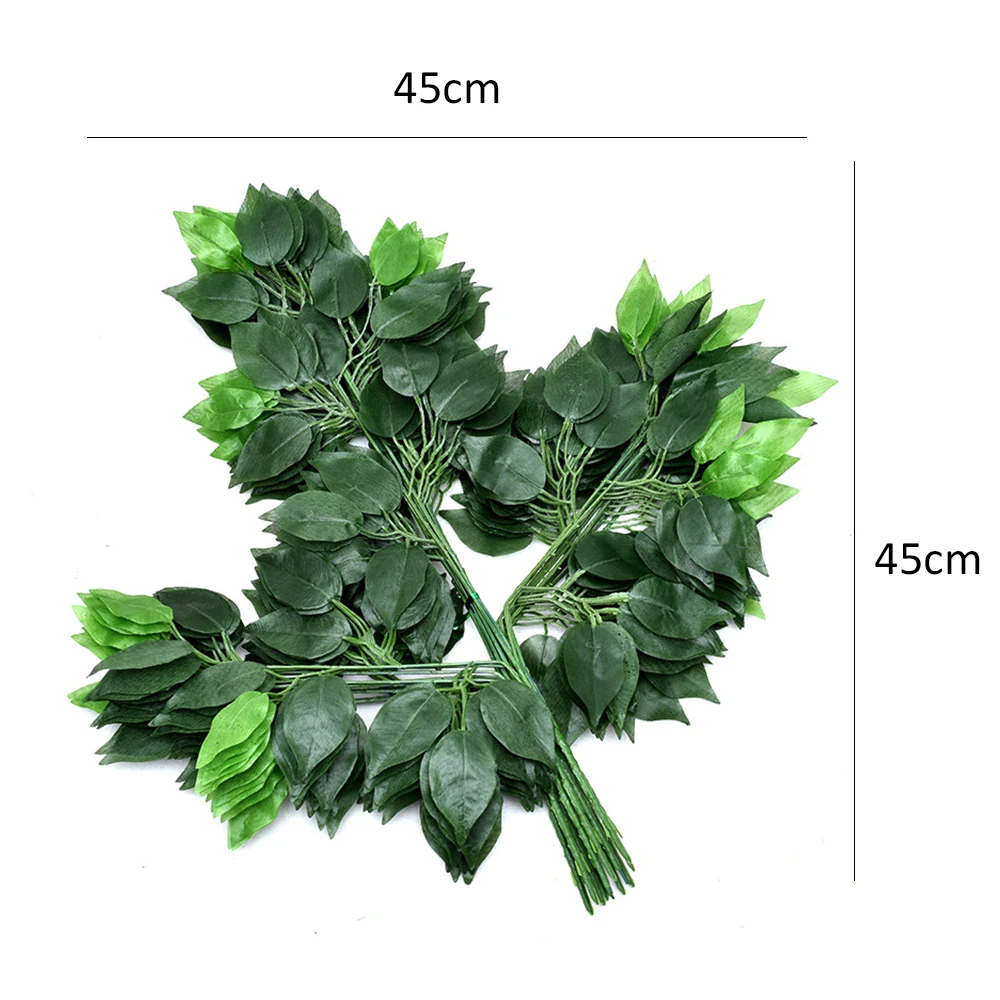 DIY 12 шт./лот искусственные листья фигуса гинкго билоба пластиковые ветки дерева