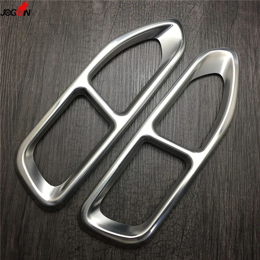 Серебряный двойной глушитель наконечник выхлопной трубы отделка 2 шт. для BMW 7