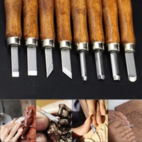 12pcsset wood carving chisels tools wood carving for diy woodworking engraving olive carving knife handmade knife tool set