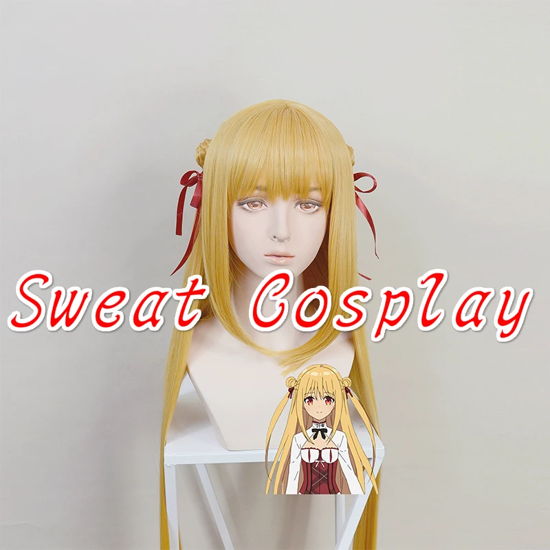 High Quality Assassins Pride Melida Angel Wig 100cm long straight gold Cosplay Wigs |