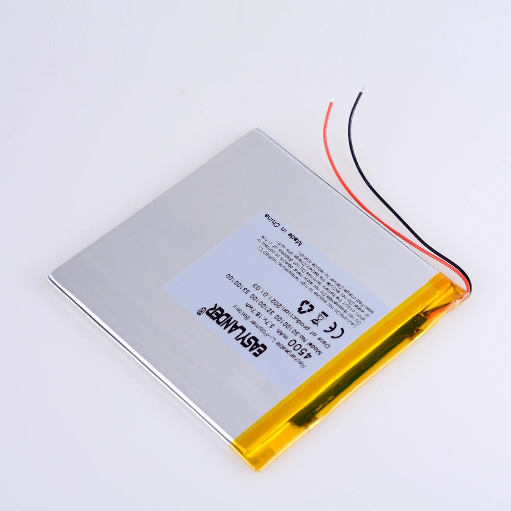 CE + Rohs 32100100 3 7 V 4500mAh литий полимерная батарея Fr COLORbook tr 801 texet TM 7858 lrbis TZ 82 дюймов 8 9