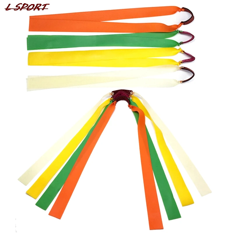 

Slingshot Powerful Elastic Flat Rubber Band Practical Hunting Sports Catapult Kit Set Slingshot Rubber Random Color 30cm