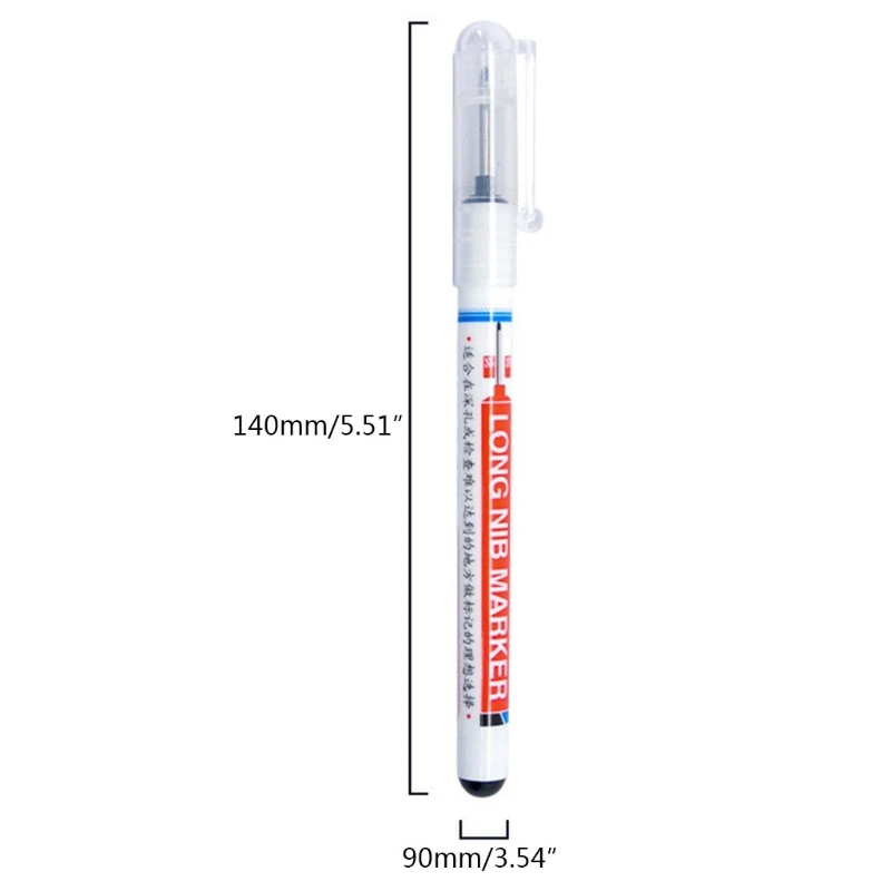 

Long Head Markers Bathroom Woodworking Decoration Multi-purpose Deep Hole Marker Pens Portable School Supplies dropshipping
