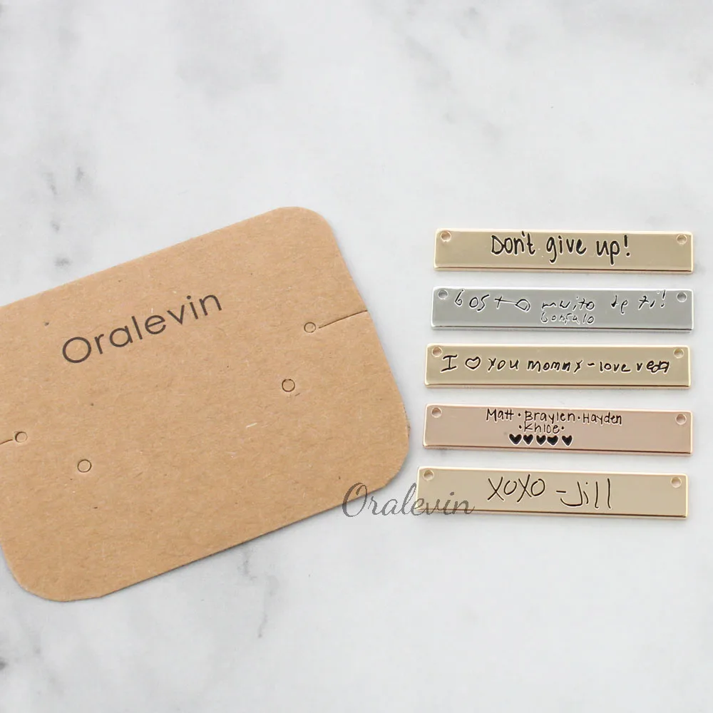 Оригинальное ожерелье с именем рукописного ввода на заказ надписью и рисунком