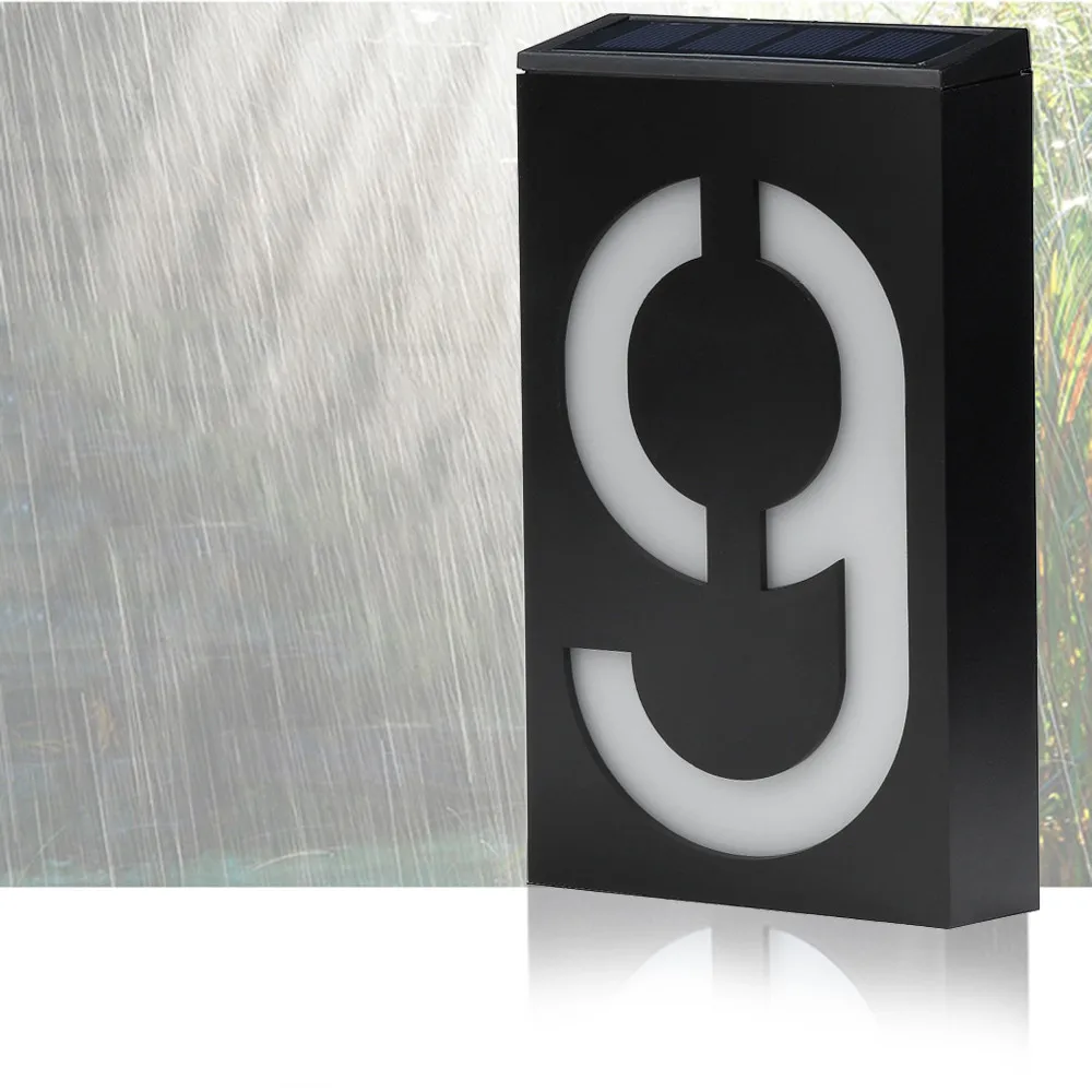 Bzoosio Водонепроницаемая светодиодная лампа на солнечных батареях знак Дом отель