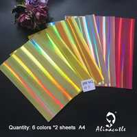 6colors x 2 sheets citrus smooth holographic card a4 250gsm paper diy scrapbooking paper pack craft background paper alinacraft