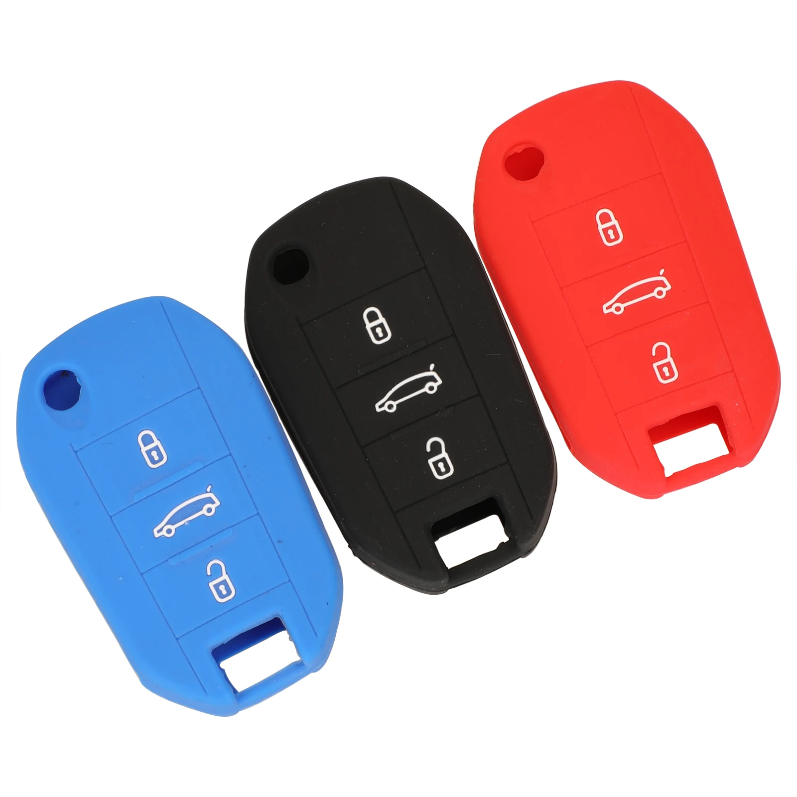 

10ps Remote 3 Buttons Key Case Cover for Peugeot 3008 208 308 RCZ 508 408 2008 407 307 4008 flip remote keyless protected