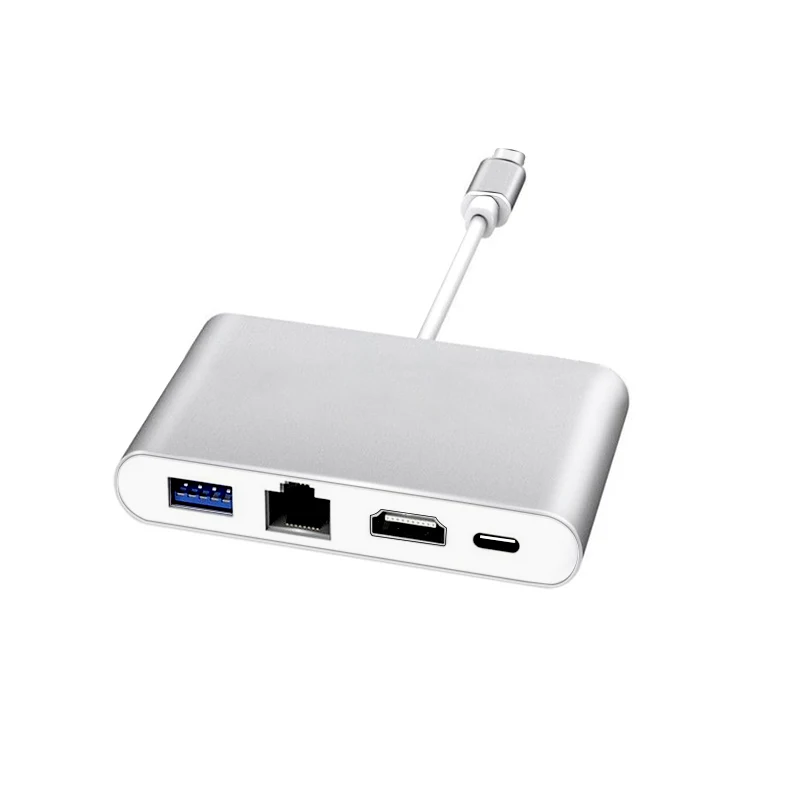 Адаптер 4-в-1 Type-C на HMDI адаптер Ethernet RJ45 стандартный концентратор USB 3 0 для Galaxy S8 Dex