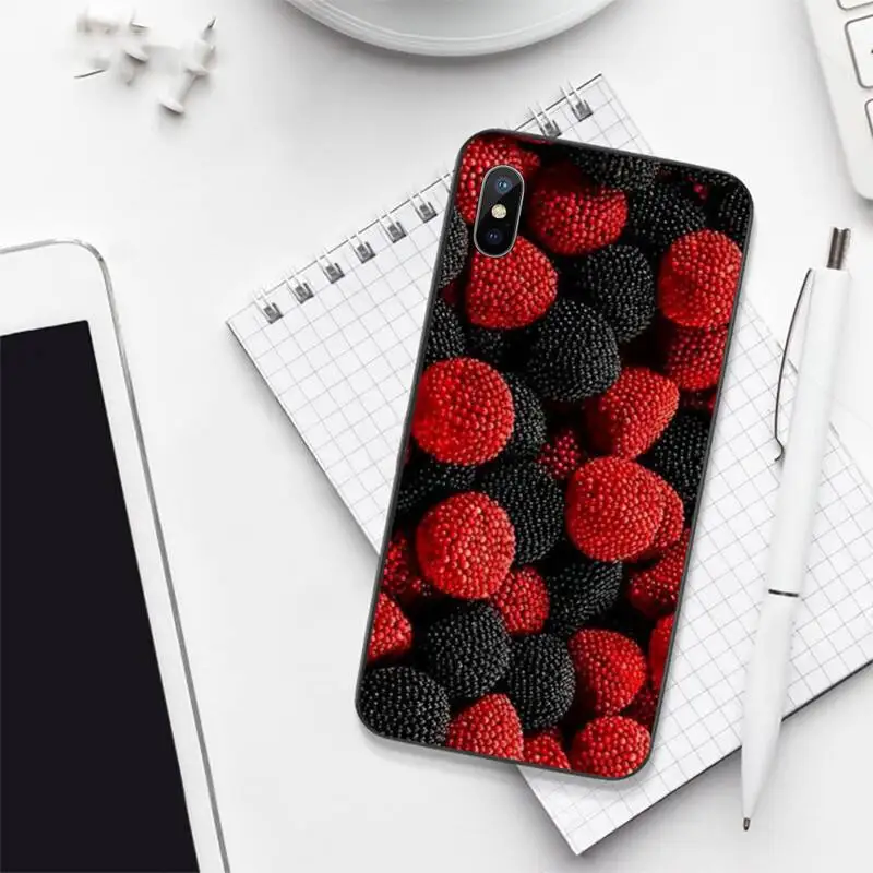 

Green cherry fruit cherry Blueberry Strawberry Phone Case for iPhone 11 12 pro XS MAX 8 7 6 6S Plus X 5S SE 2020 mini