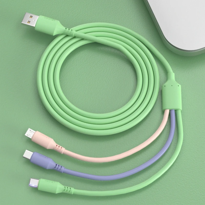 New 1M 3 IN 1 Type C 8Pin Micro USB Cable For iPhone 8 X 7 6 6S Plus iOS 10 9 Samsung Nokia Fast Charging Cables Cord | Аксессуары для