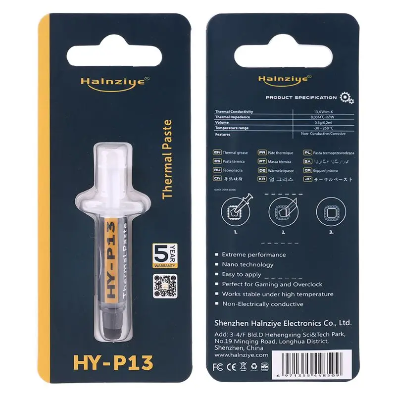 

Thermal Grease Paste Compound Silicon CPU GPU Heatsink Processor Cooling Fan Thermal Paste with A Wide Range Working Tempreture