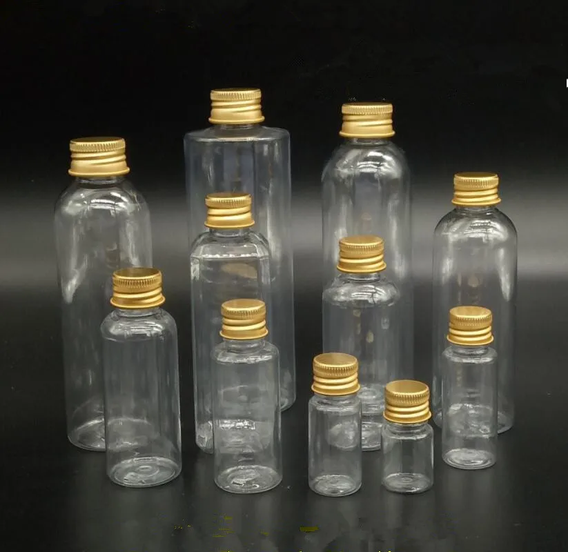 Пластиковая бутылка с алюминиевой закручивающейся крышкой 1 шт. 5/10/30/50/60/100 мл