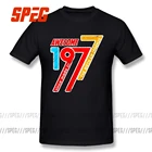 Футболки с героями мультфильмов, легенды, королевы, винтажные, ретро, сделано в 1977 году, 40-й мужской футболка с коротким рукавом, мужские футболки, дизайн, подарок на день рождения