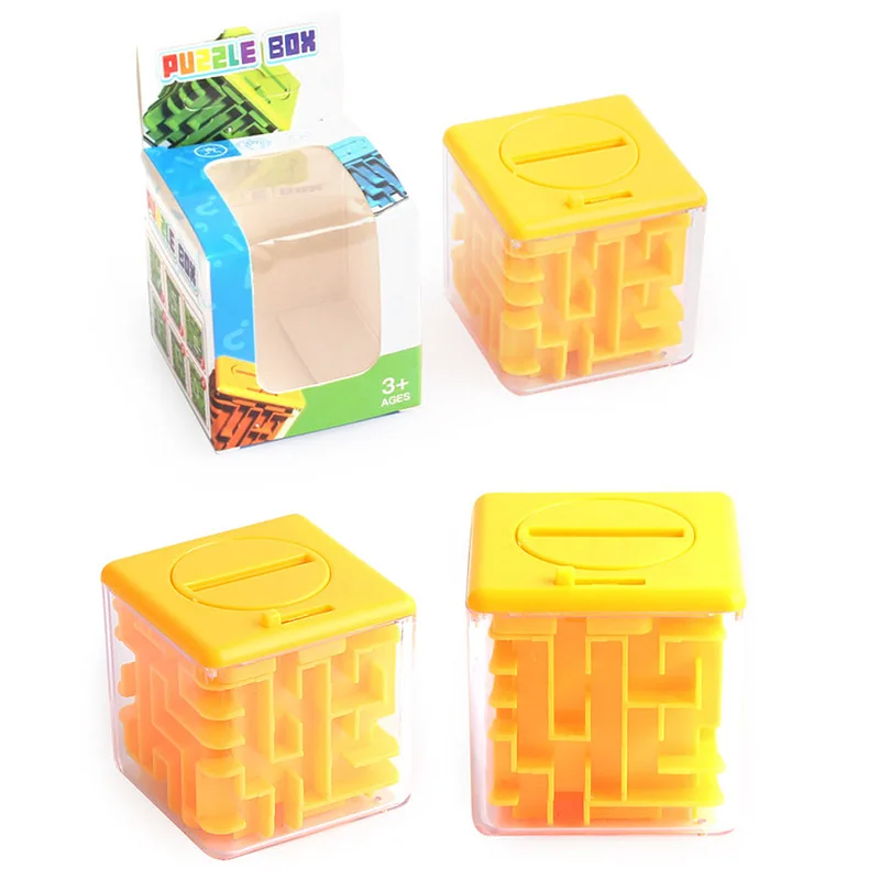 

3D Maze Cube Children's Six-sided Speed Cube Transparent Rolling Ball Game Track Children's Educational Toy Gift