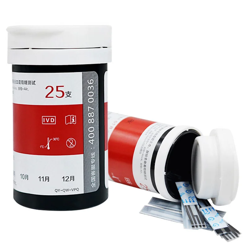 Безопасный умный измеритель уровня глюкозы в крови AQ с тест-полосками ланцеты 5s