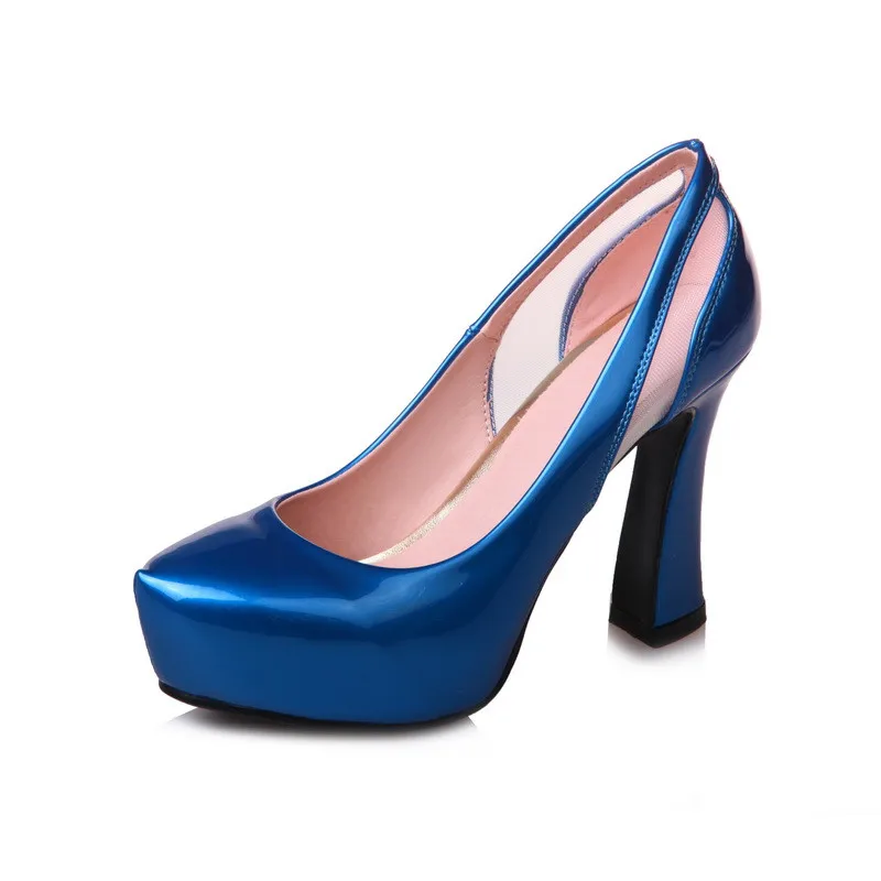 Женские туфли-лодочки из лакированной кожи MORAZORA черные вечерние на высоком