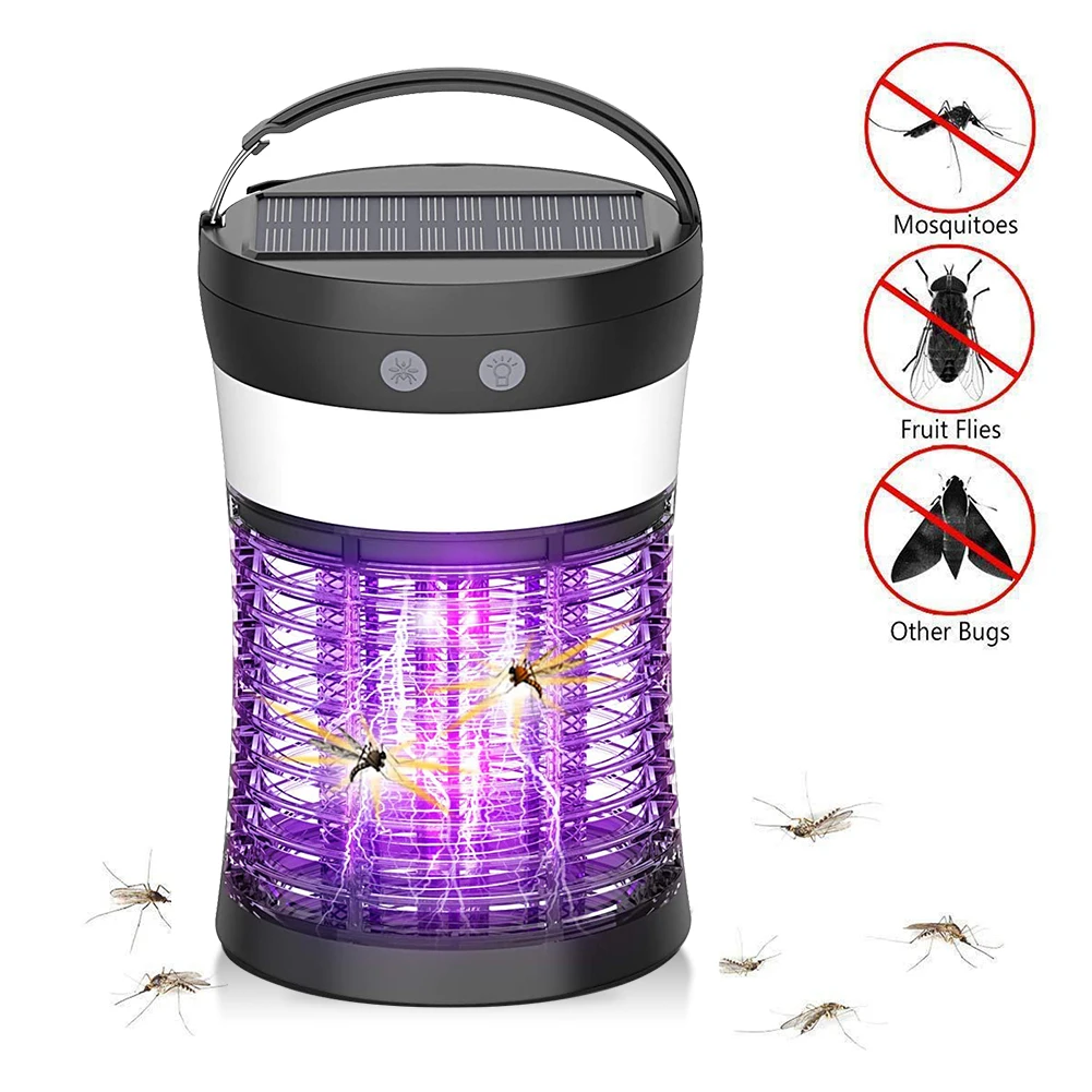 

LED Solar Mosquito Repellent Light Electric Bug Zapper Anti Insect Light Garden Lawn Light Insect Dispeller Pest Control Tool