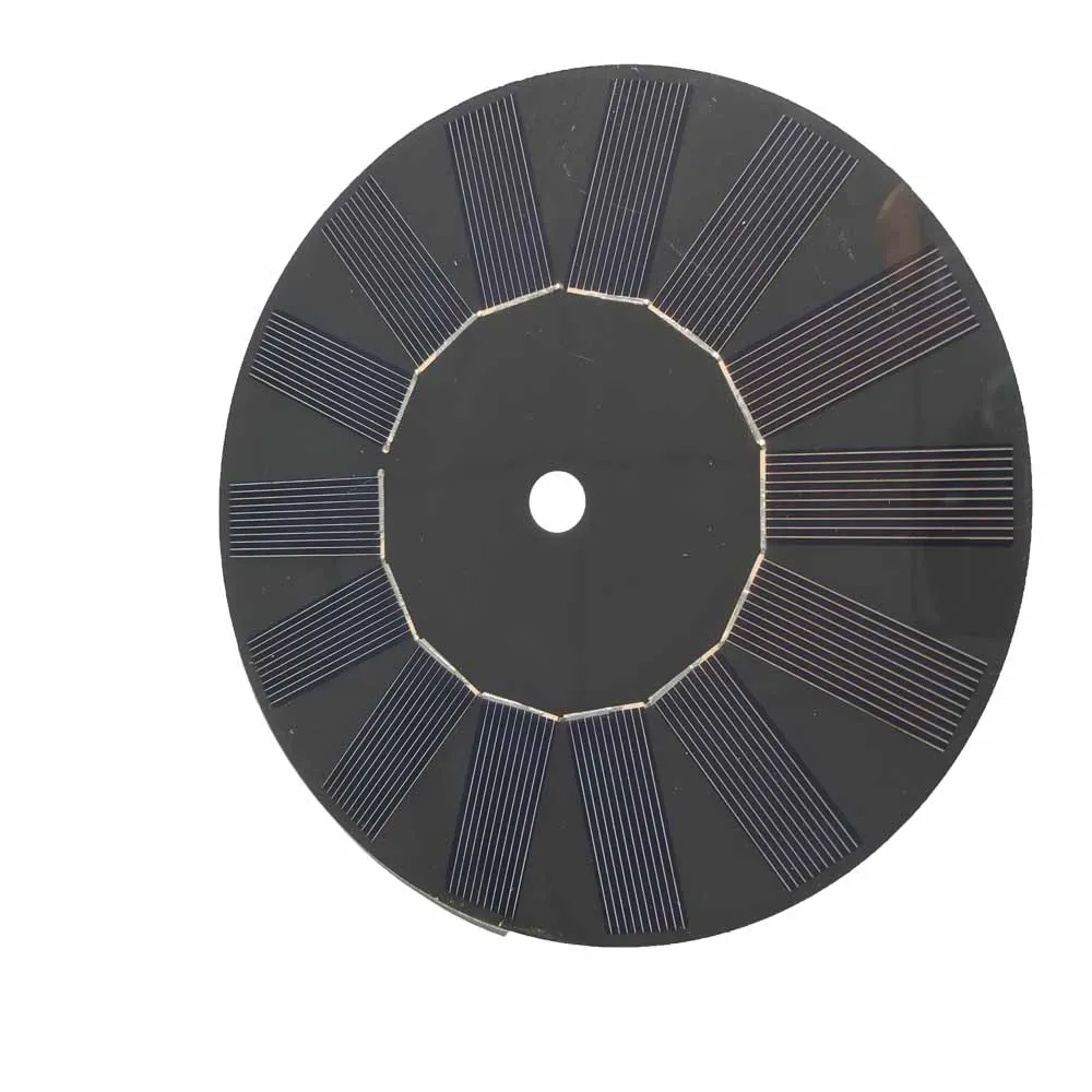 2 1 w 350mA 6v 5 штук/партия Круглая Панель солнечных батарей шт. черный из