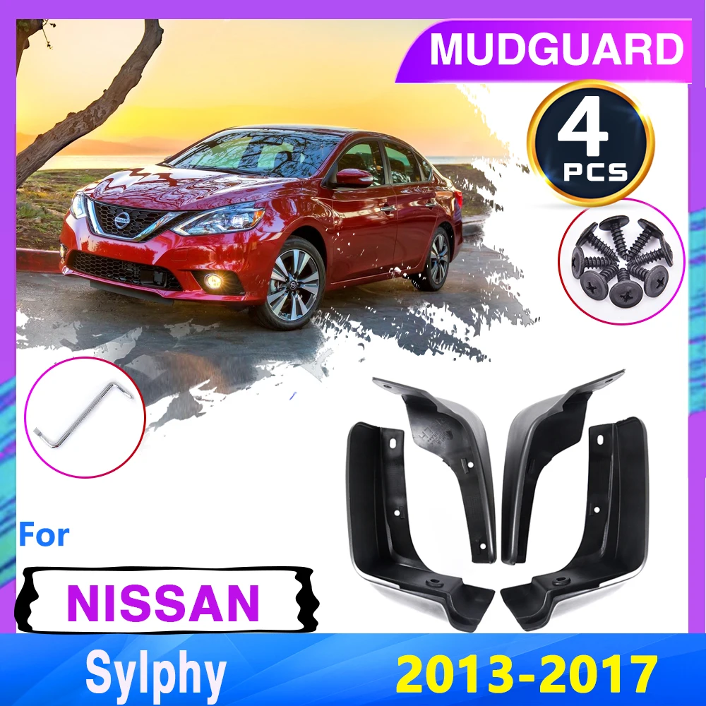 

Mudflap Mudguards Fender for Nissan Sentra Sylphy Pulsar 2013~2019 B17 2014 2015 2016 Splash Mud Guards Flaps Car Stickers Goods