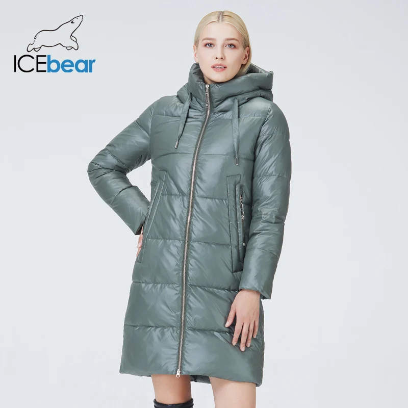 

icebear 2021 new fashion winter female jacket ladies fashion parka high quality women's coat brand clothing GWD20309I