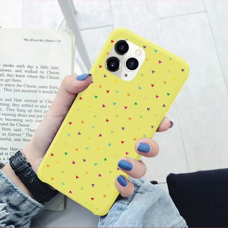

Love heart lovely bling Phone Case Candy Color for iPhone 11 12 pro XS MAX 8 7 6 6S Plus X 5S SE 2020 XR