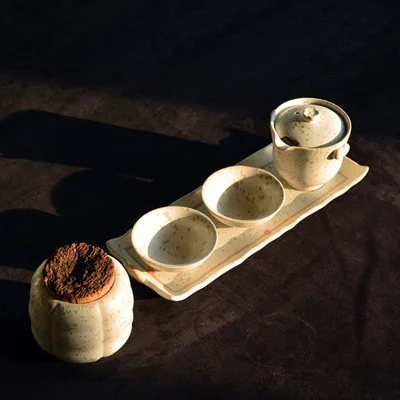 Чайный сервиз в японском стиле одна кастрюля две чашки с подносом для чая простой