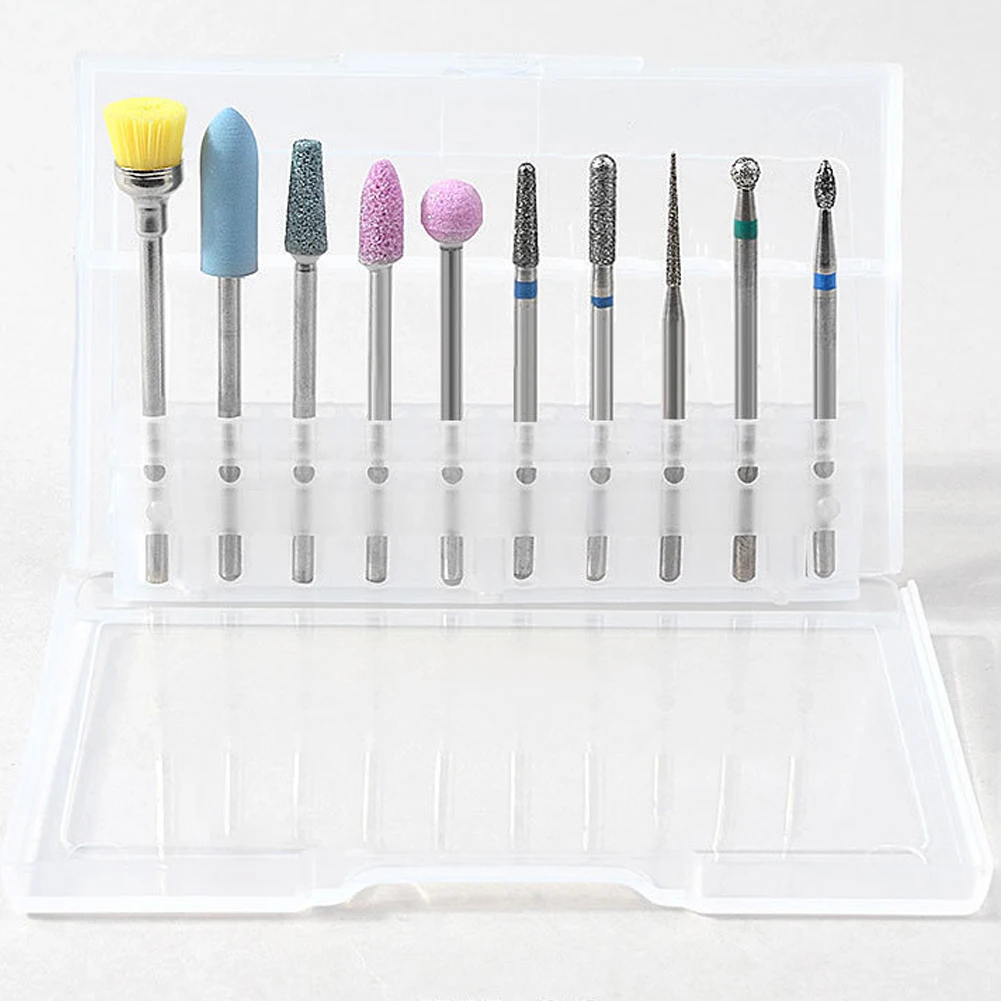 

Nail Drill Heads Grinding Set Rotate Milling Cutter Manicure Pedicure Portable Tools For Exfoliating Grinding Polishing Removing