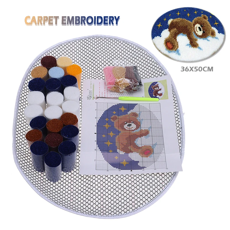 

Новые поступления крюк с защелкой ковер комплект коврик «сделай сам» для рукоделия вышивка Павлиньего хвоста, ручная работа, медведь ковры ...