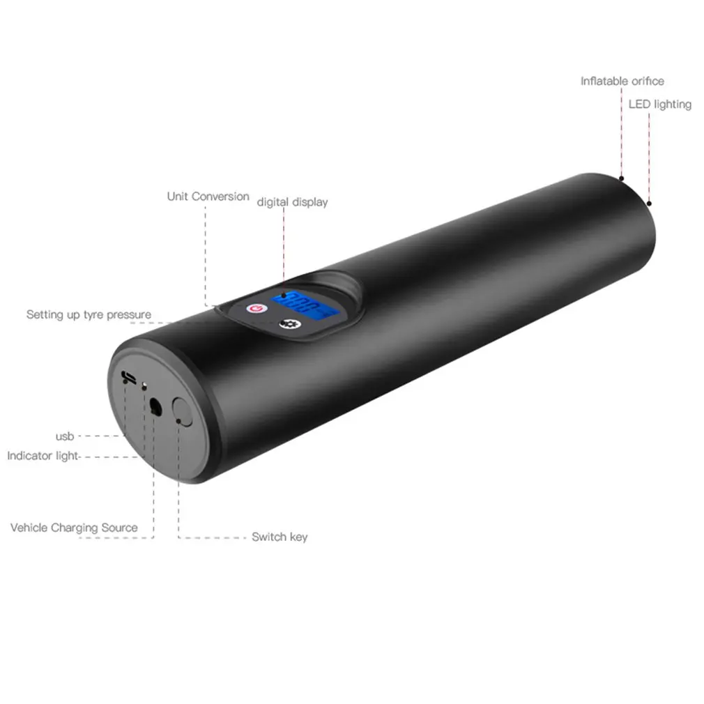 Портативный Usb интерфейс надувной насос воздушный компрессор с ЖК-дисплеем для