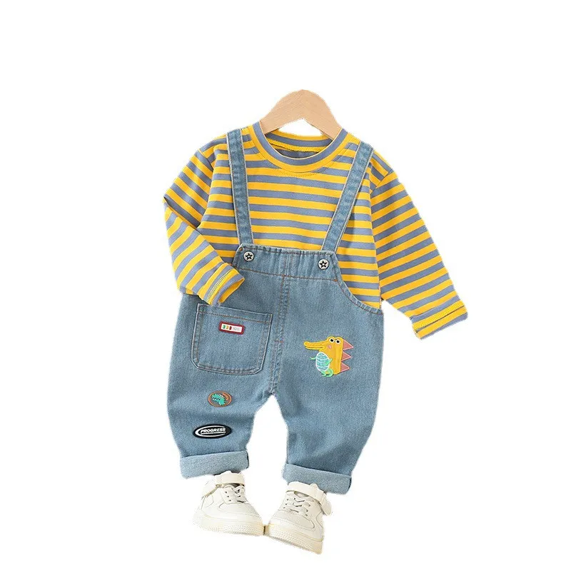 

Комбинезон детский, хлопковый, в полоску, 2 шт./компл.