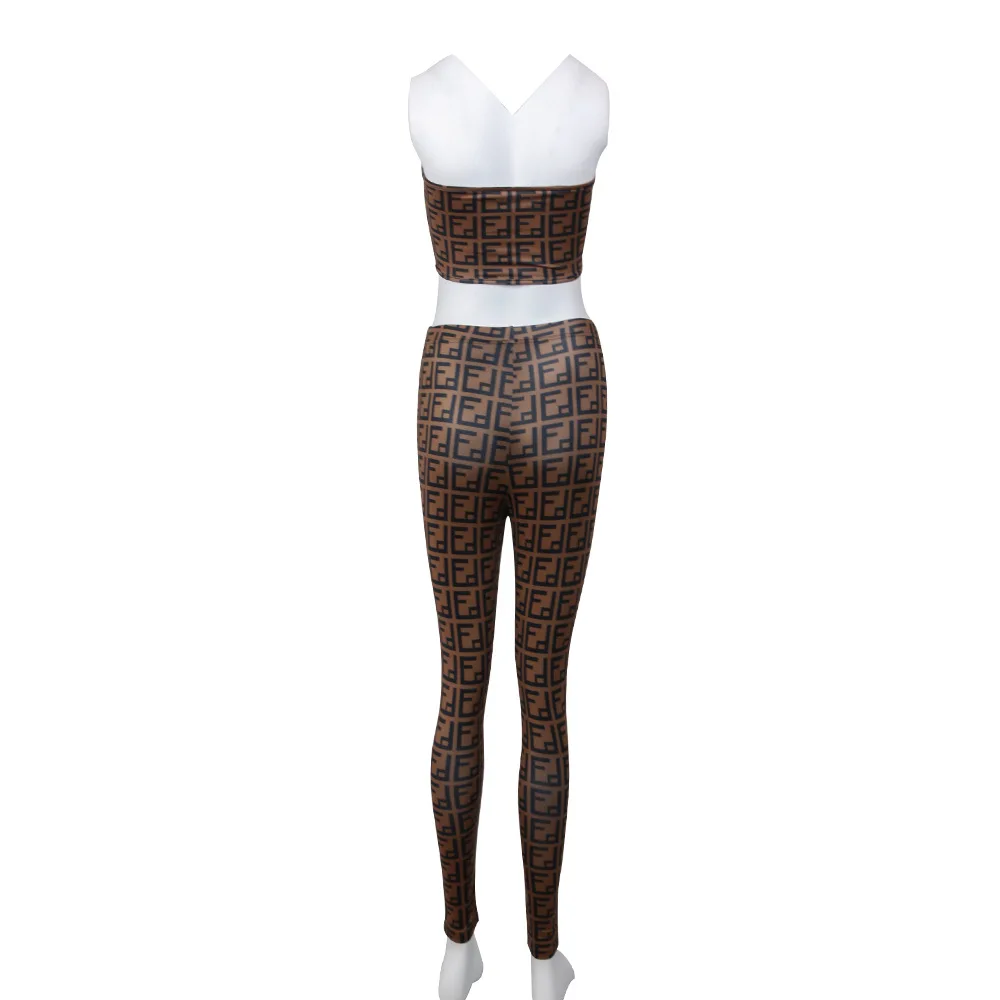 

Retro Two Piece Sets Sexy Women Jumpsuit Romper Strapless Playsuit Backless Femme Party Night Club Tracksuit Pants And Tank Top
