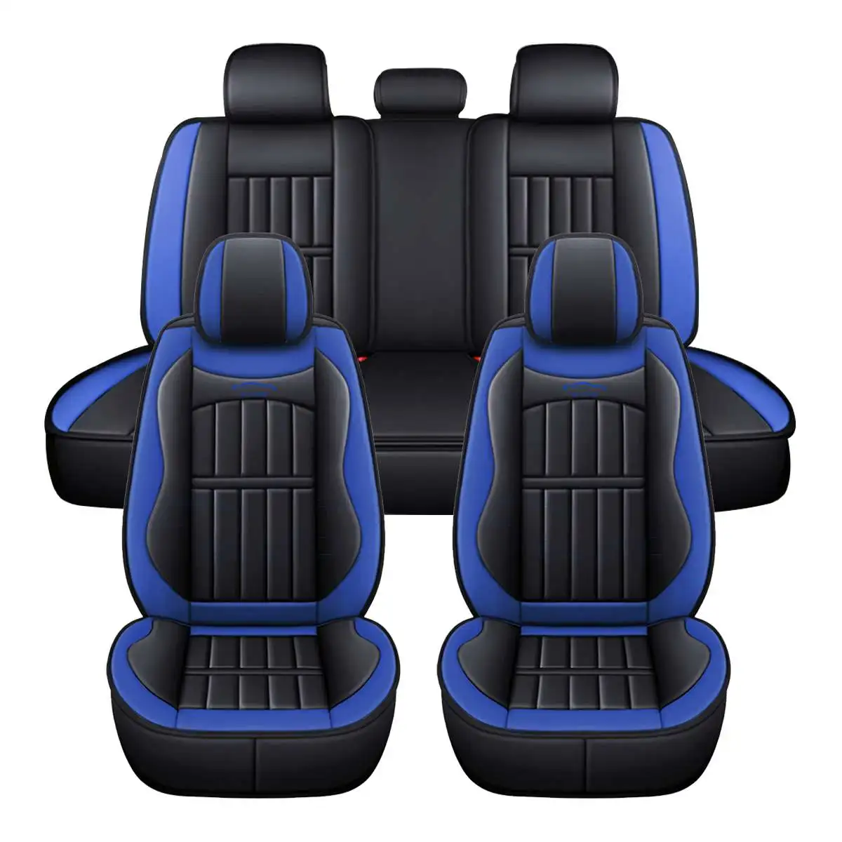 11PCS 5 Seats Car Seat Covers PU Leather Cushion Cover Full Set Protector Pad Universal For Sedan SUV Truck | Автомобили и