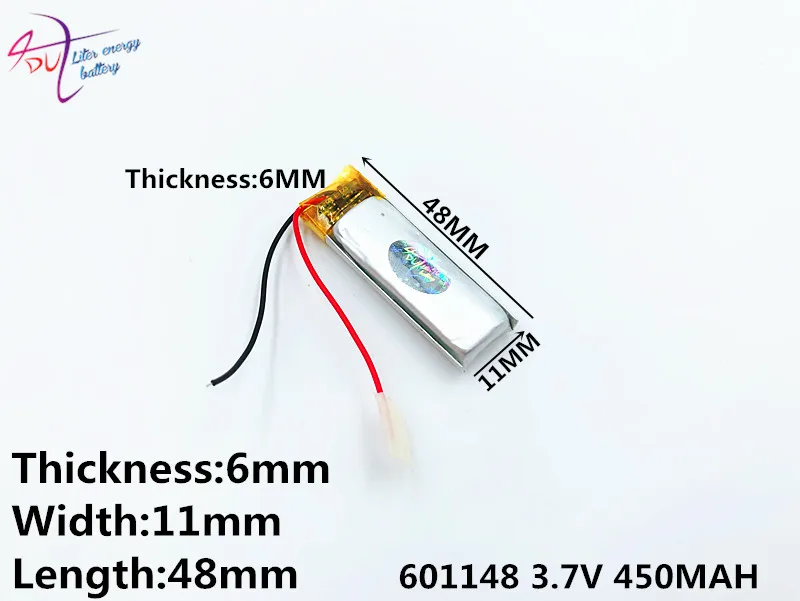 Литий-полимерный перезаряжаемый литий-ионный аккумулятор 3 7 в 450 мач 601148 для Mp3 MP4