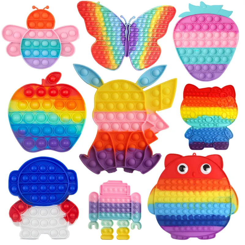 

Детский пузырьковый антистресс, игрушки-астронавты, кошка, поп, сенсорные детали, специальная игра для снятия стресса, хомяк