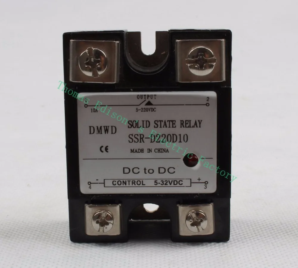 SSR-10DD Входная нагрузка 5-32 В постоянного тока 5-220 SSR 10dd 10A Однофазное твердотельное