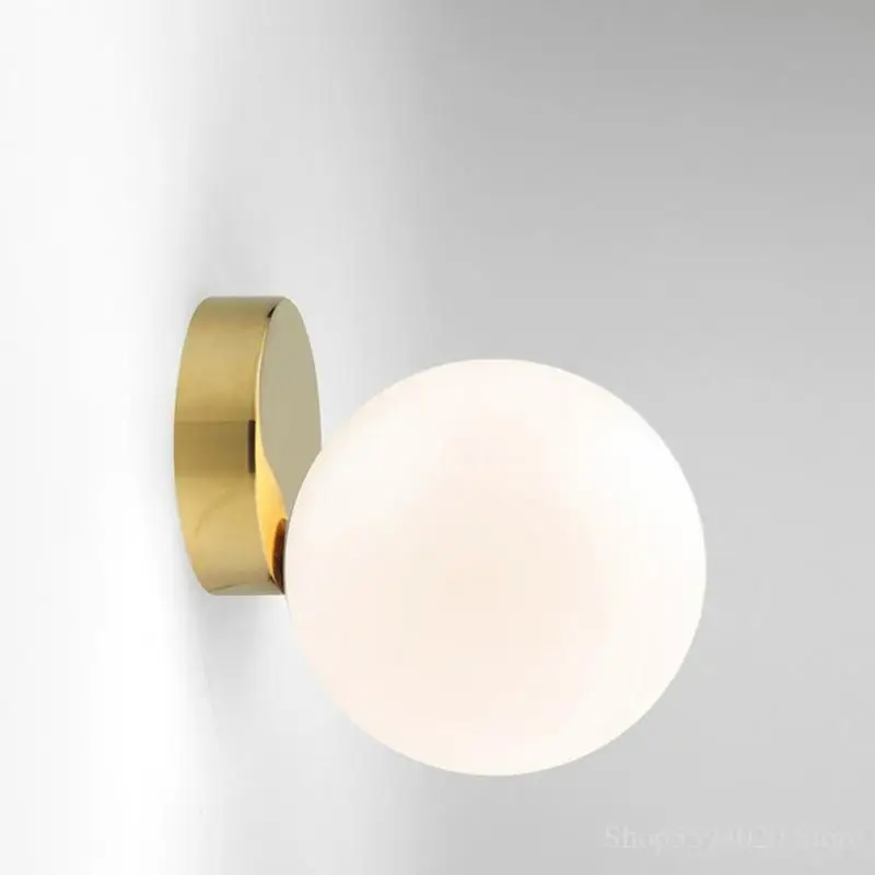 Современная настенная лампа со стеклянными шариками круглый белый светодиодный