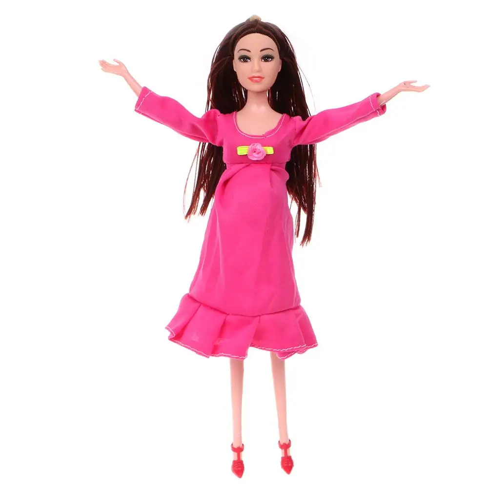 1 шт. сделай сам коричневые волосы настоящая кукла для беременных есть ребенок на