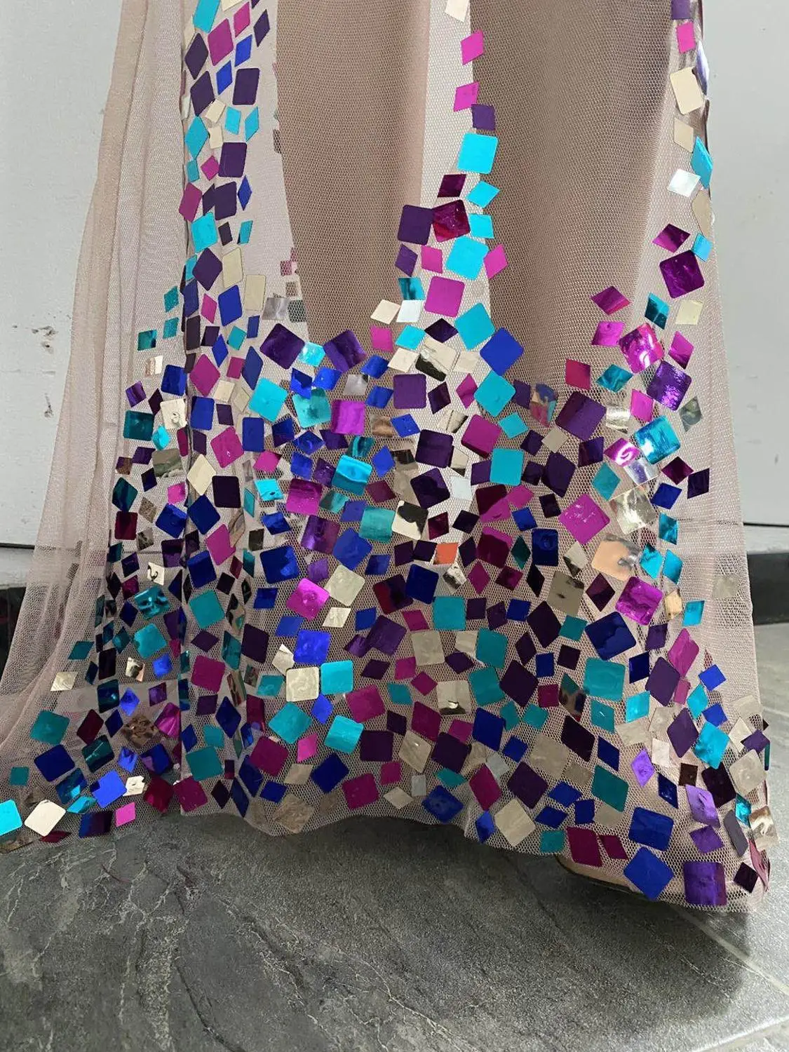 

Mesh See-through Sequins Party Dresses for Women Sexy Prom Halter Mermaid Dress Singer Stage Show Celebrate Outfit Dresses