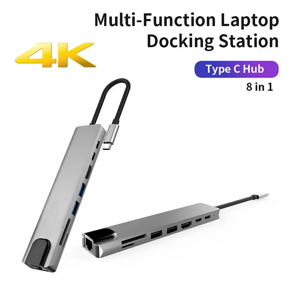 

Expansion Dock Multifunctional Fast Transmission Plug Play HDMI-compatible RJ45 USB3.0 Mini Cable Hub for Projector