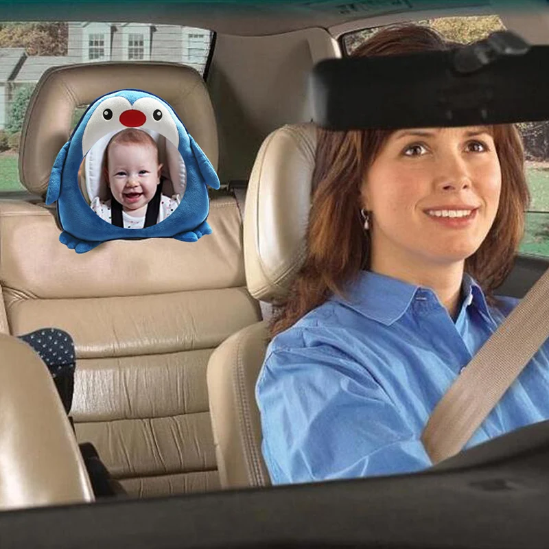 

2020 Car Seat Mirror Back Mirror for Baby Shatterproof Rear Facing Infant Car Mirror Cow Shaped Clear View Car Mirror
