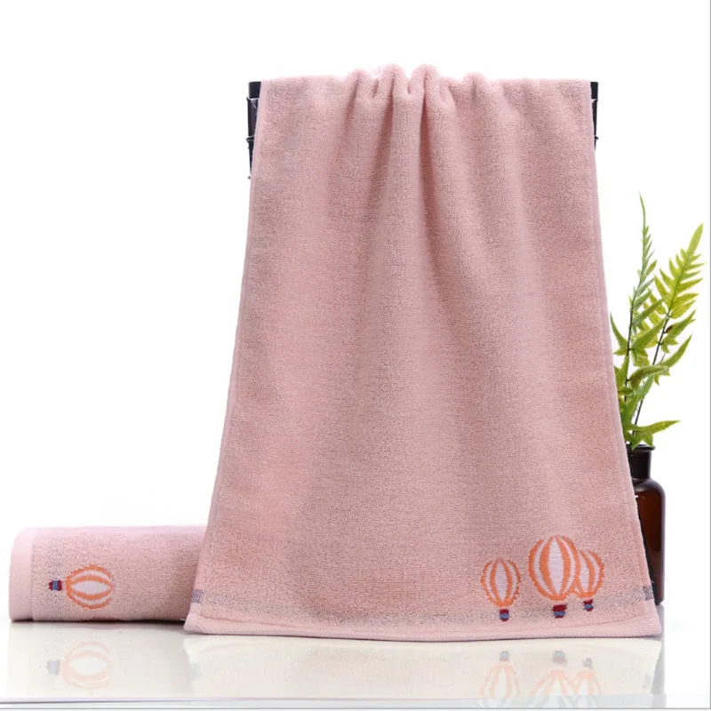 

Pure Cotton Towel Adult Children Face Wash Towel Thick Absorbent Embroidered Hot Air Balloon Towel Soft Absorbent Towel