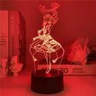 Игра Genshin ударная акриловая фигурка светодиодный ночник для детей подарок настольная лампа для дома Декор для комнаты светильник аниме Genshin ударосветильник льник