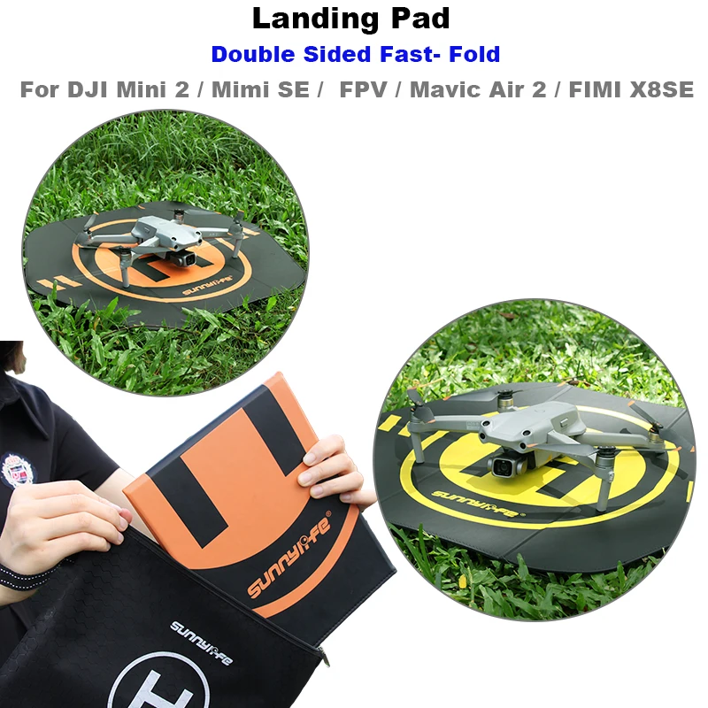 

Drone Landing Pad 55cm Fast-Fold Double-Sided PU Leather Waterproof for DJI MINI 2 DJI FPV/Mini SE/Air 2S/Mavic 2/FIMI X8SE