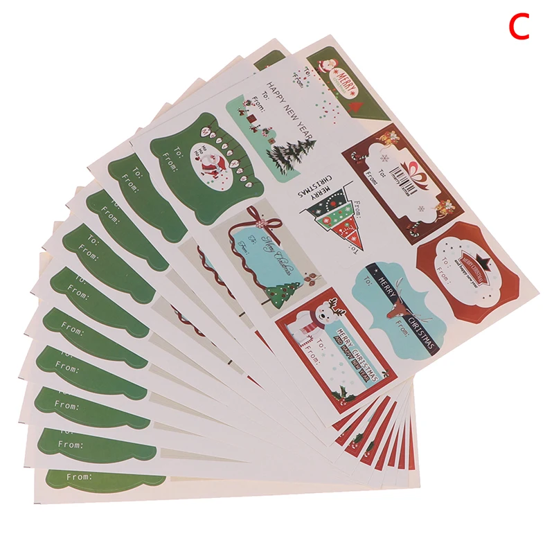 120pcs 60-500 шт Веселый Рождественский Санта Клаус Олень декоративные круглые самоклеящиеся уплотнительные наклейки s Подарочный стикер для канцелярских товаров - Цвет: 120pcs